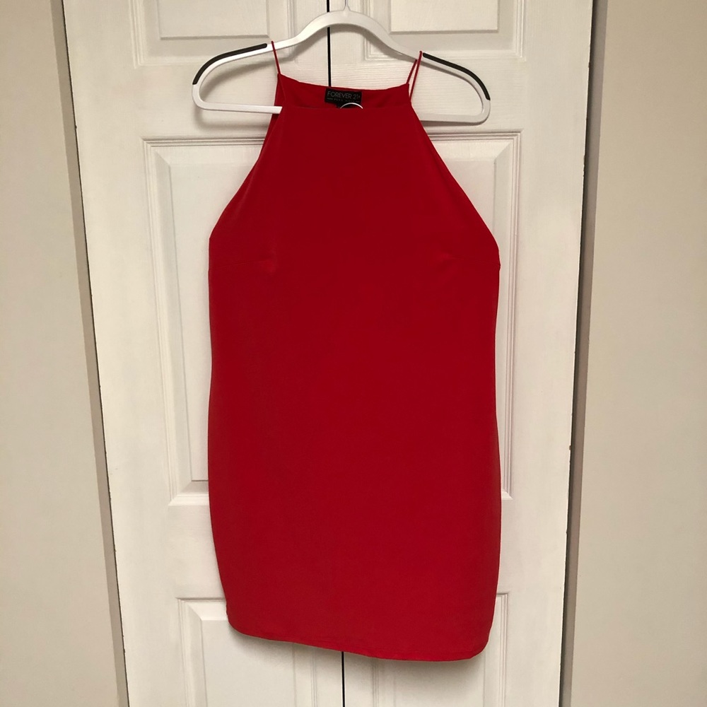 Reddish Orange Cocktail Dress
